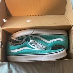 Turquoise/Aqua old Skool vans